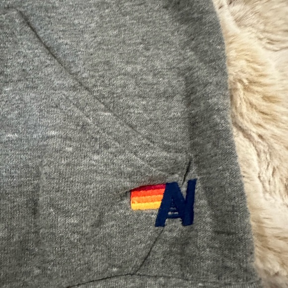 Aviator Nation 5-Stripe Hoodie Heather Grey Sz XS Womens - Picture 5 of 7